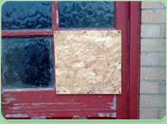 boarded up Harold Wood